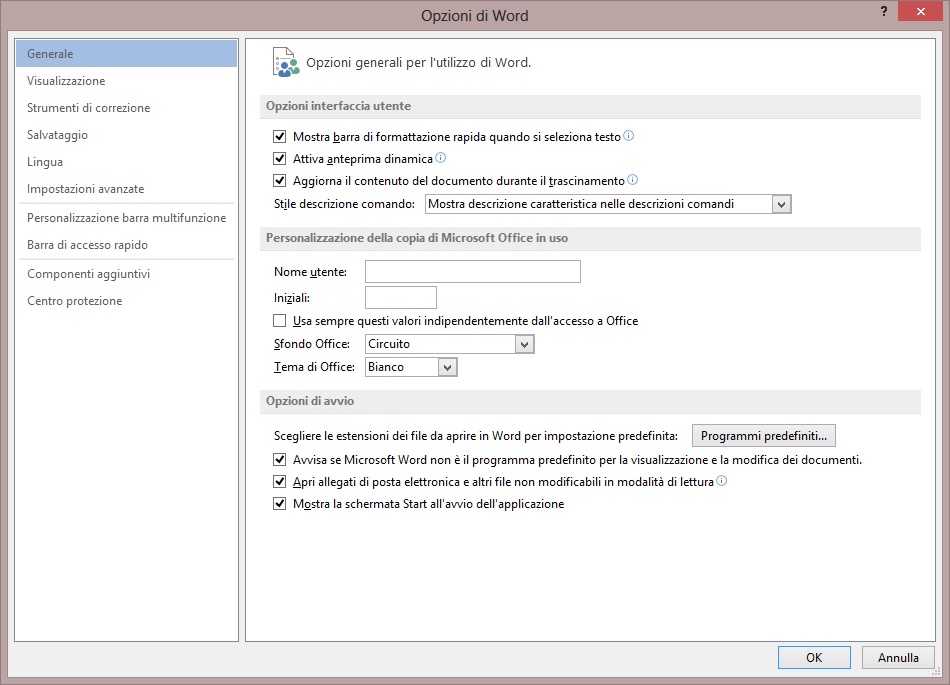 word2013-opzioni