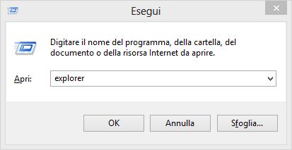 Come riavere “Esegui” in Windows 8