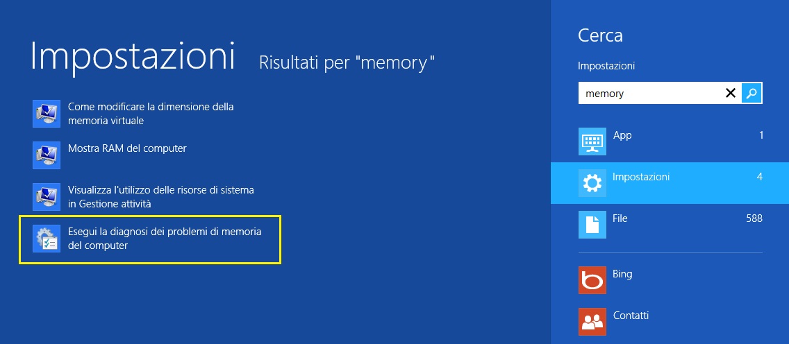 Come verificare se la RAM è difettosa con Windows 8